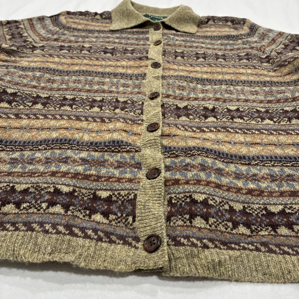 Vintage Lauren Ralph Lauren Western Country Nordic Knit Sweater Small 100% Wool - Picture 3 of 13